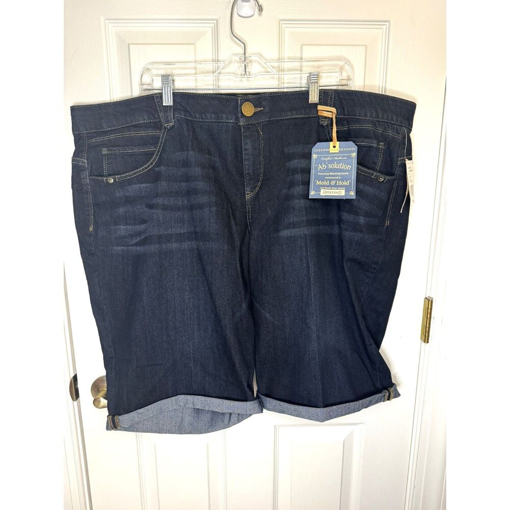 Democracy Absolution Dark Wash Bermuda Jean Shorts 24W